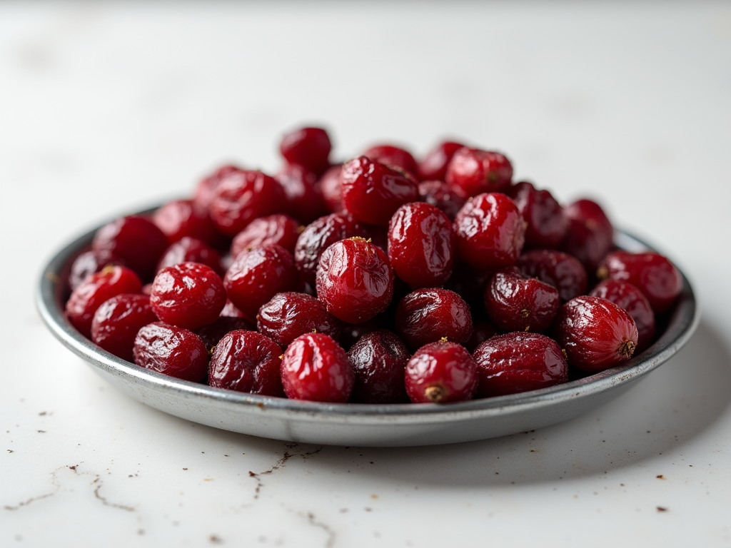 Dried cranberries in a bowl